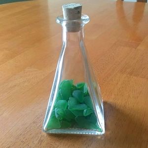 Sea Glass Pyramid Bottle